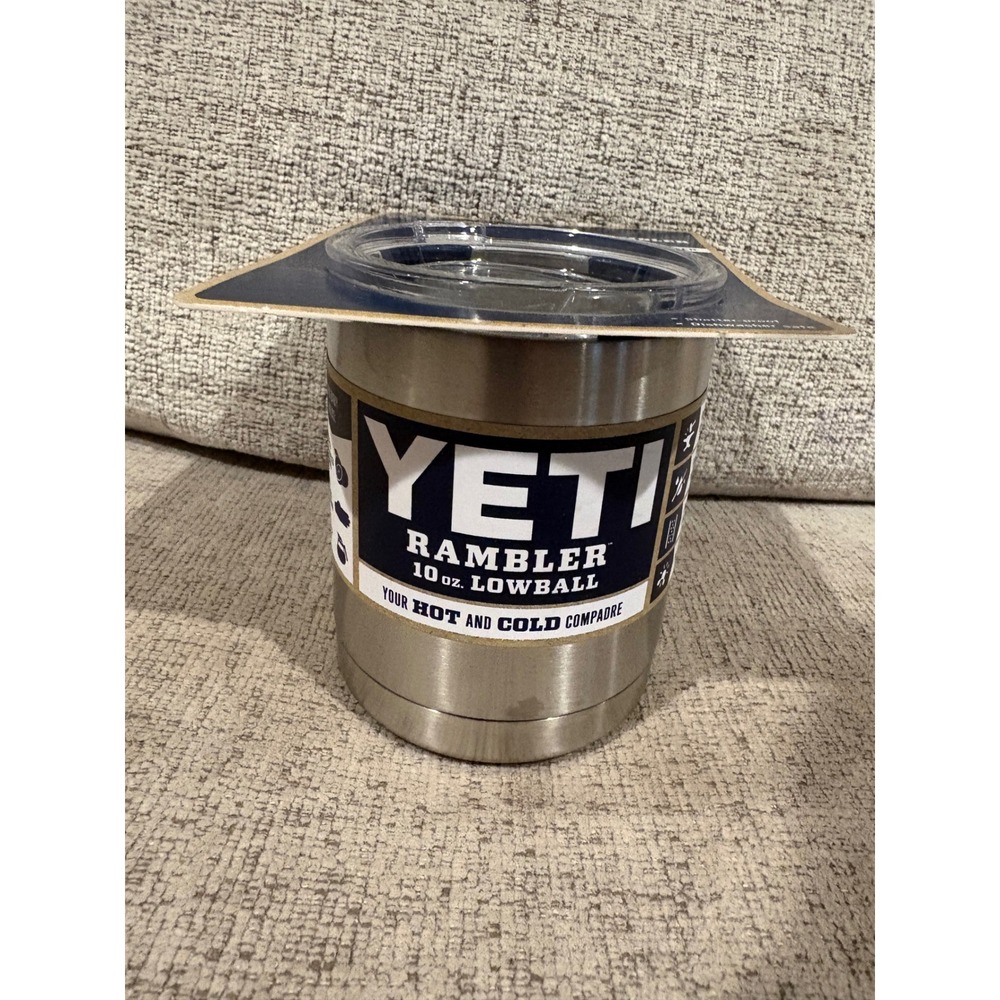 YETI Rambler 10 oz Lowball Stainless Steel Vacuum Insulated Tumbler with Lid NEW